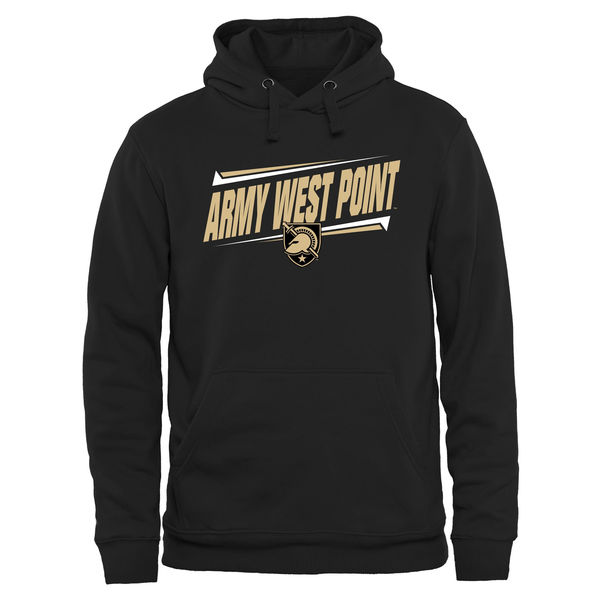 Men NCAA Army Black Knights Double Bar Pullover Hoodie Black